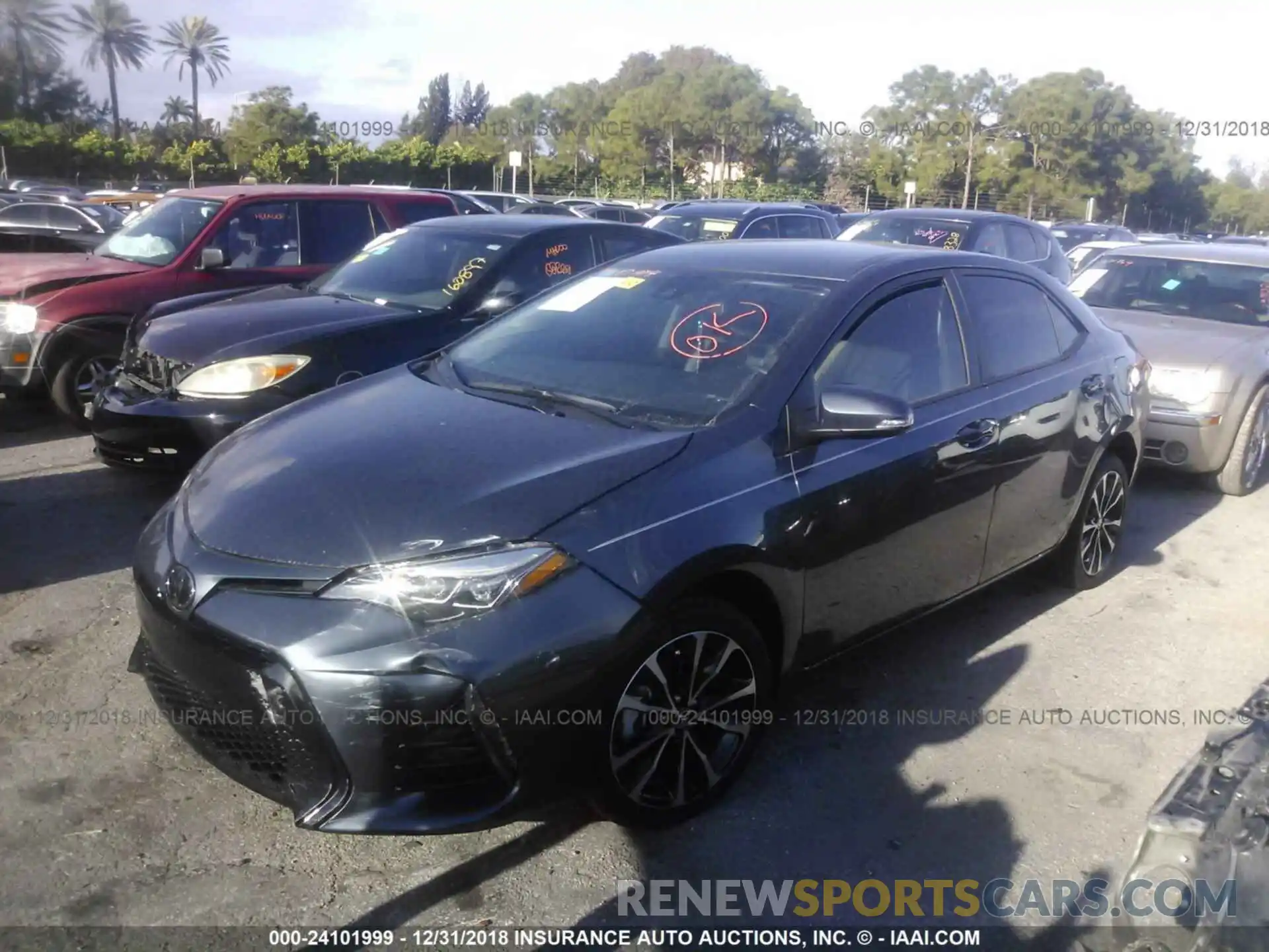 2 Photograph of a damaged car 5YFBURHE3KP869492 TOYOTA COROLLA 2019