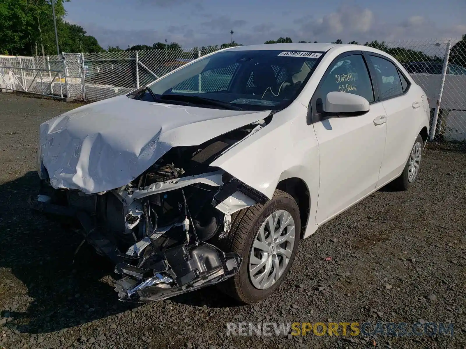 2 Photograph of a damaged car 5YFBURHE3KP870500 TOYOTA COROLLA 2019