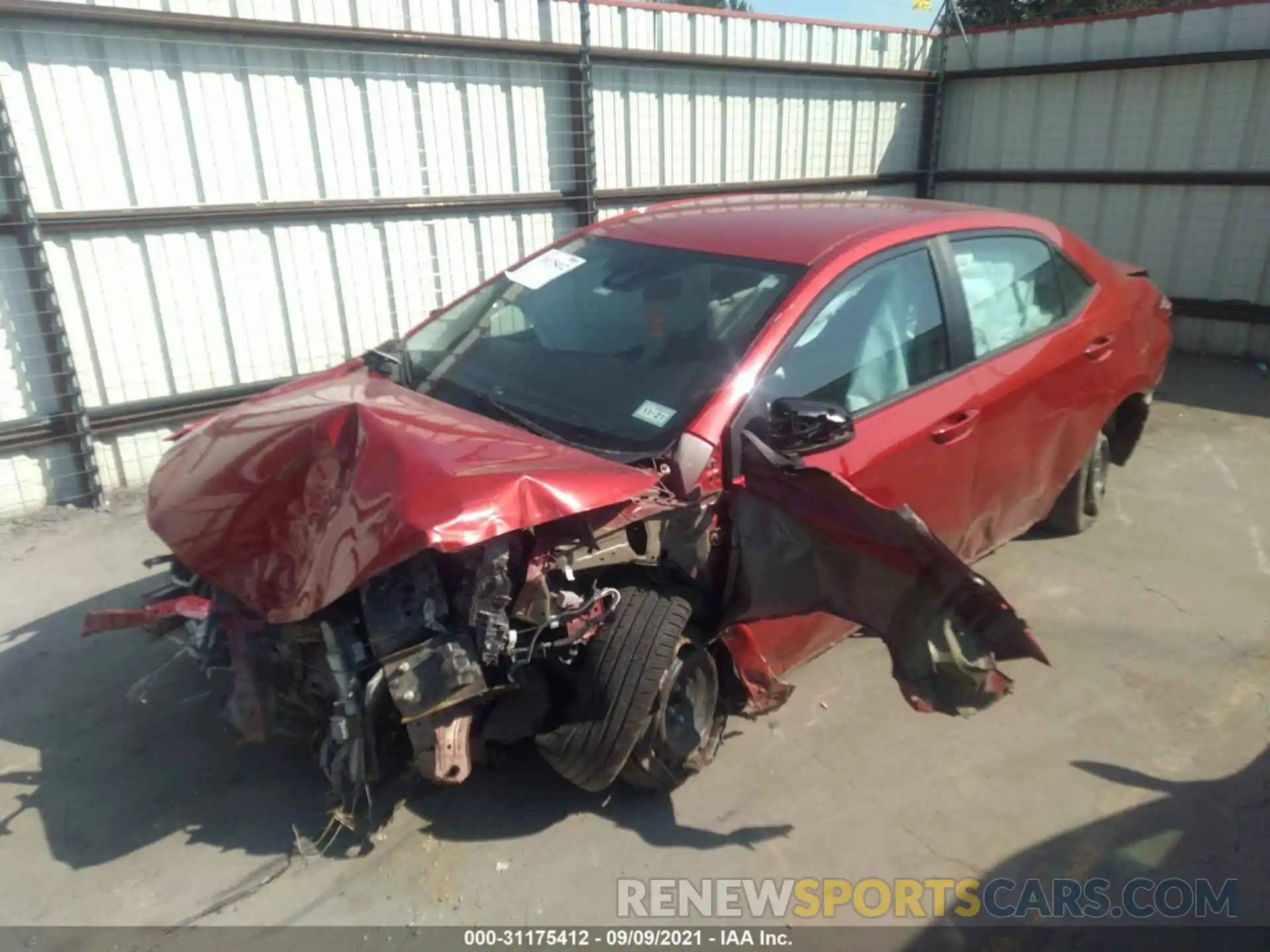 2 Photograph of a damaged car 5YFBURHE3KP870562 TOYOTA COROLLA 2019