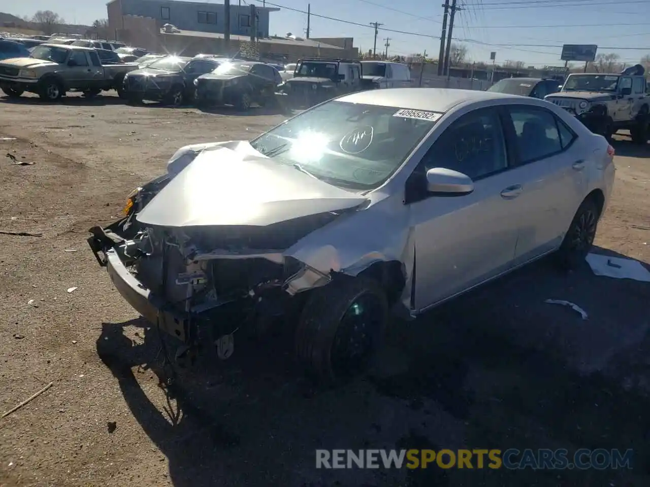 2 Photograph of a damaged car 5YFBURHE3KP871176 TOYOTA COROLLA 2019