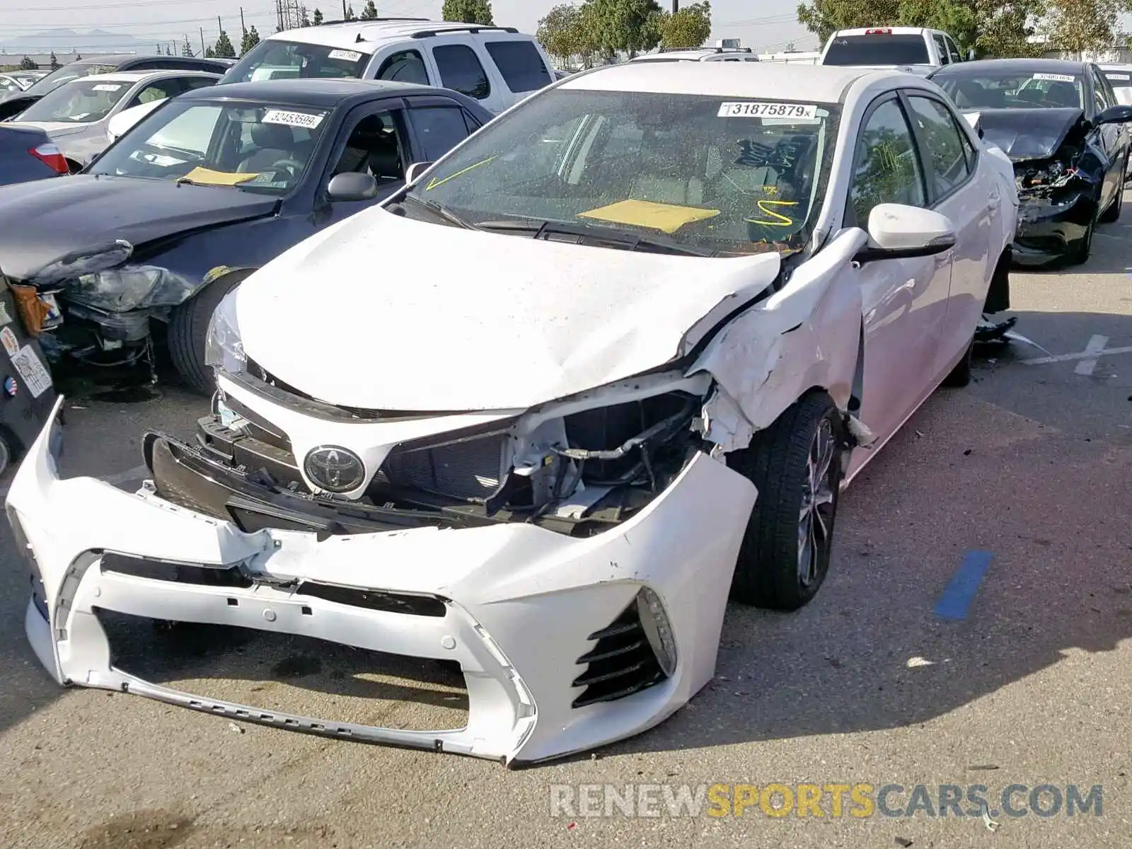 2 Photograph of a damaged car 5YFBURHE3KP871758 TOYOTA COROLLA 2019