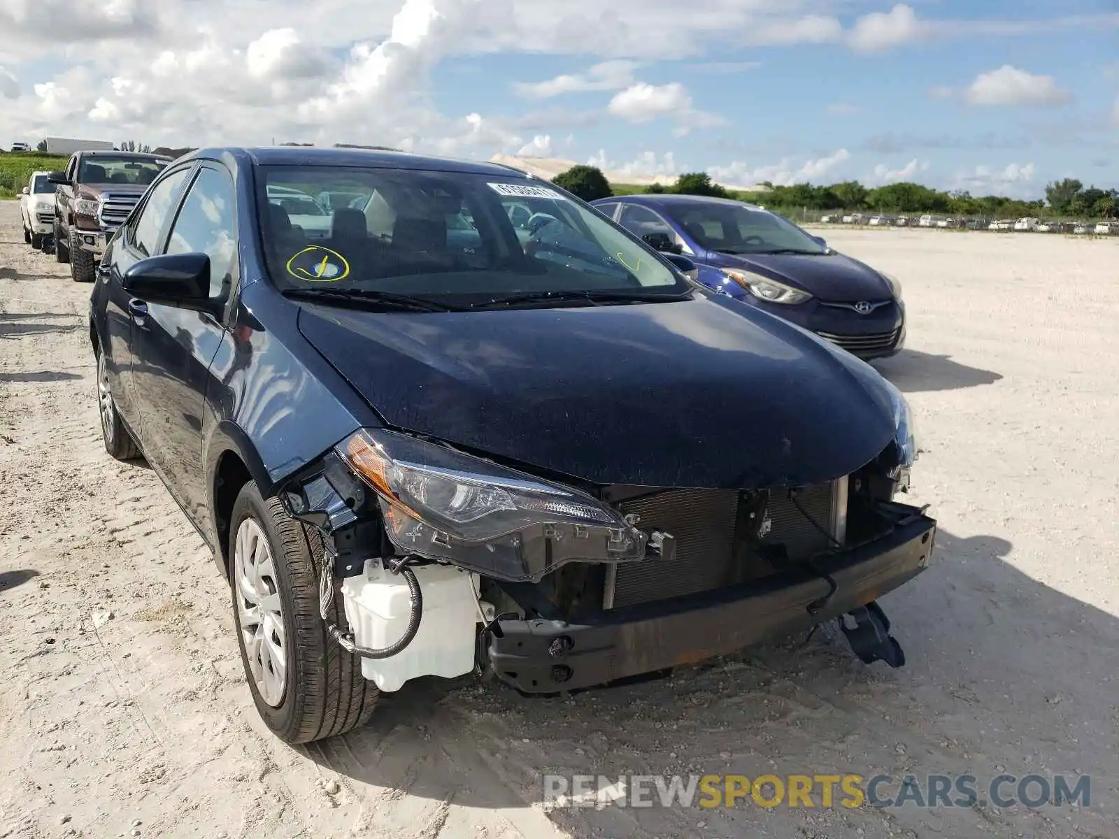 1 Photograph of a damaged car 5YFBURHE3KP873929 TOYOTA COROLLA 2019