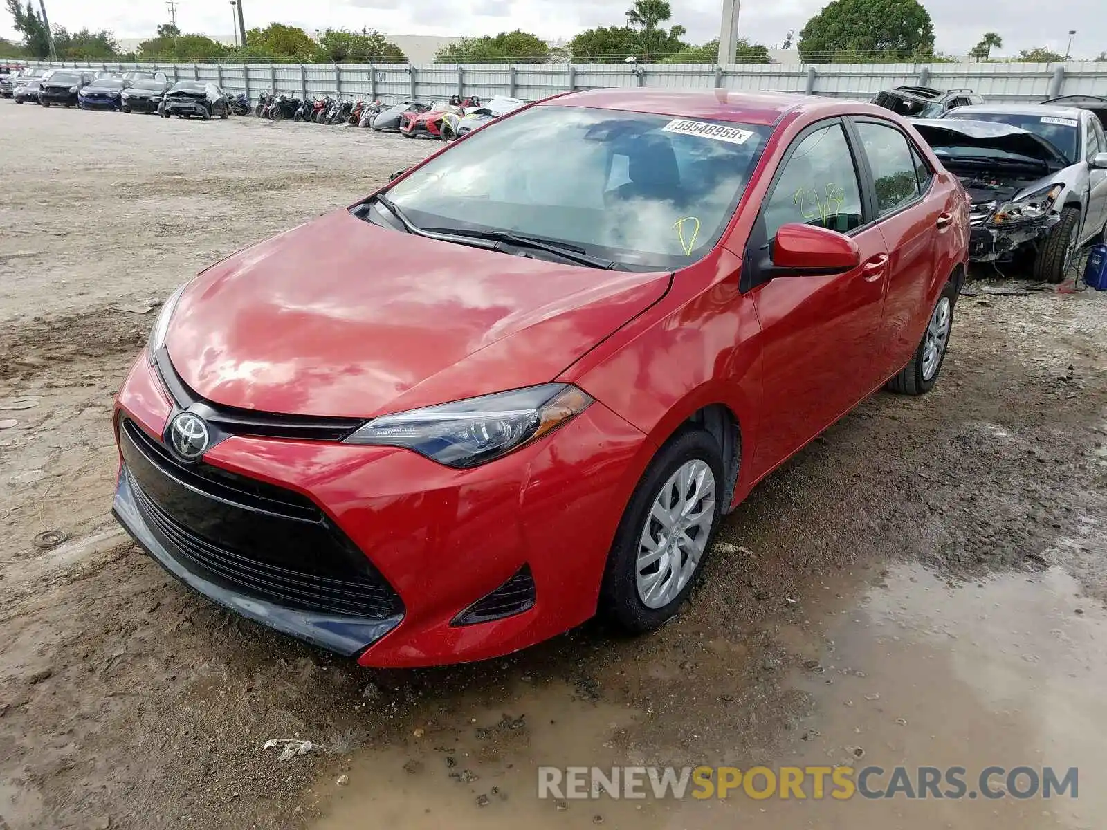 2 Photograph of a damaged car 5YFBURHE3KP873977 TOYOTA COROLLA 2019