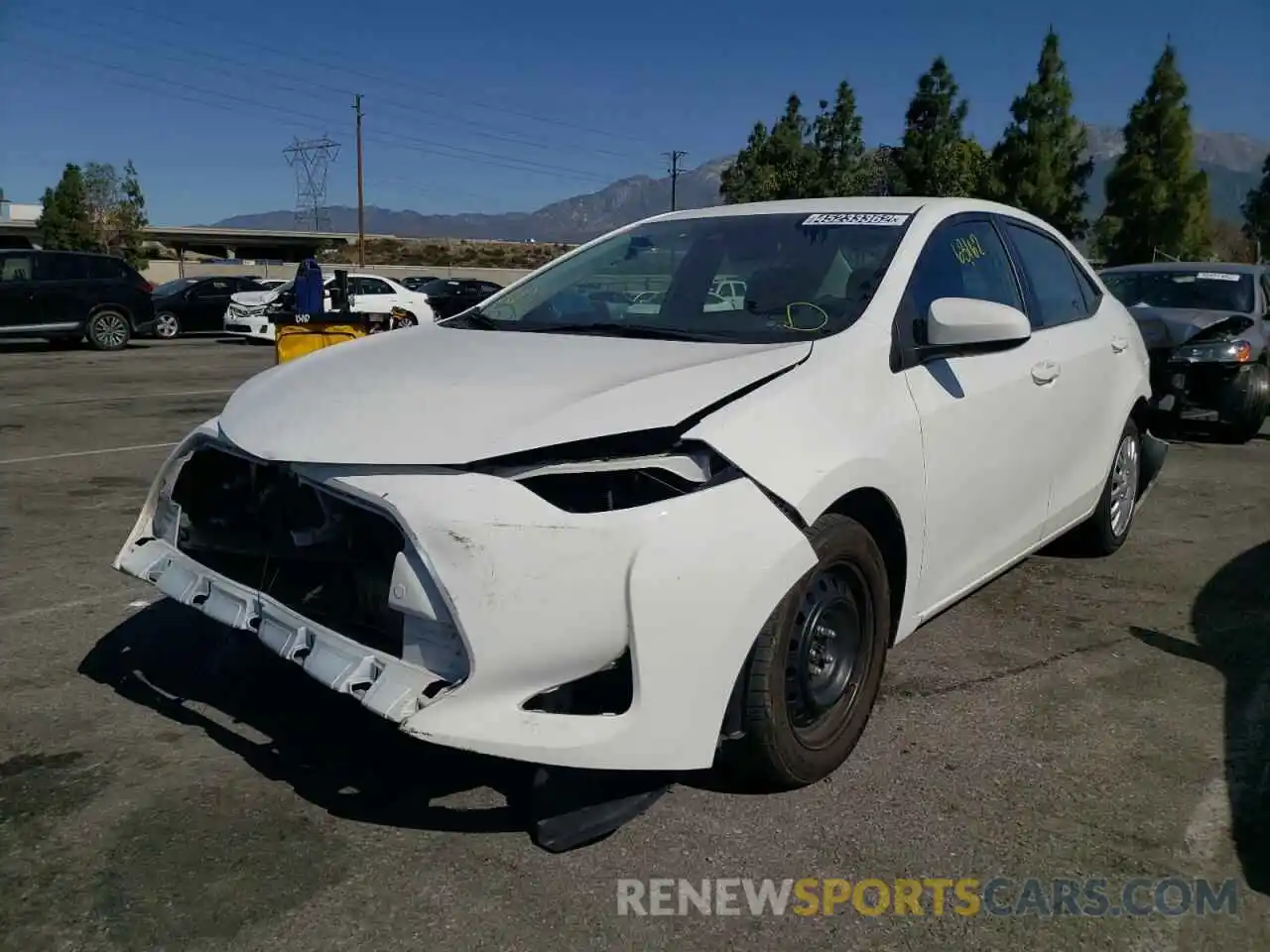 2 Photograph of a damaged car 5YFBURHE3KP874224 TOYOTA COROLLA 2019