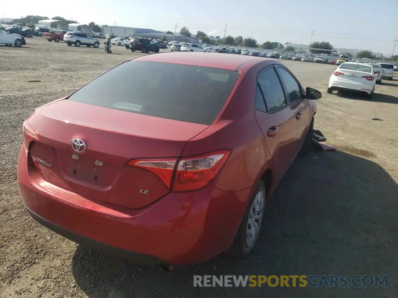 4 Photograph of a damaged car 5YFBURHE3KP874725 TOYOTA COROLLA 2019