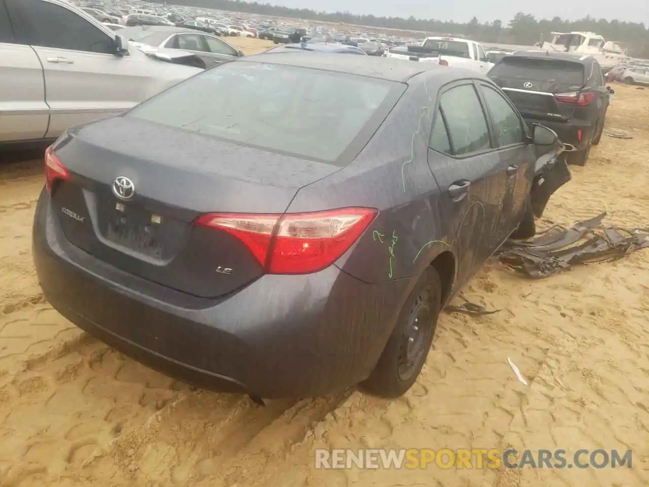 4 Photograph of a damaged car 5YFBURHE3KP875342 TOYOTA COROLLA 2019