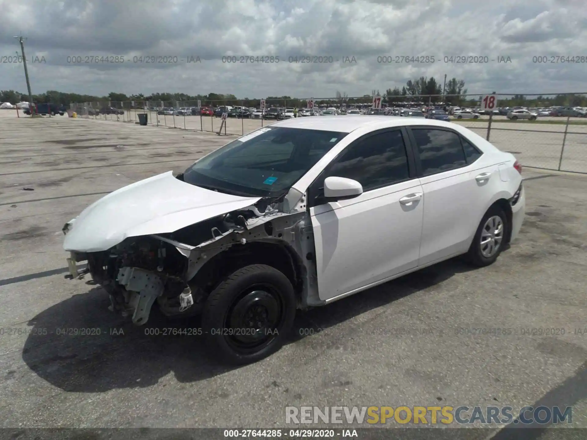 2 Photograph of a damaged car 5YFBURHE3KP875812 TOYOTA COROLLA 2019