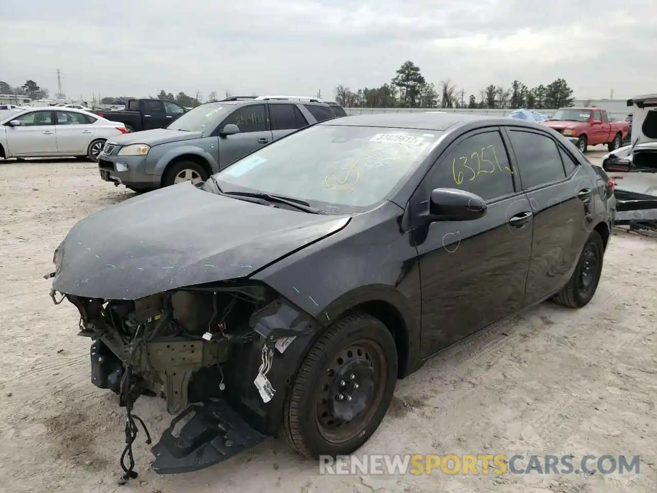 2 Photograph of a damaged car 5YFBURHE3KP876605 TOYOTA COROLLA 2019