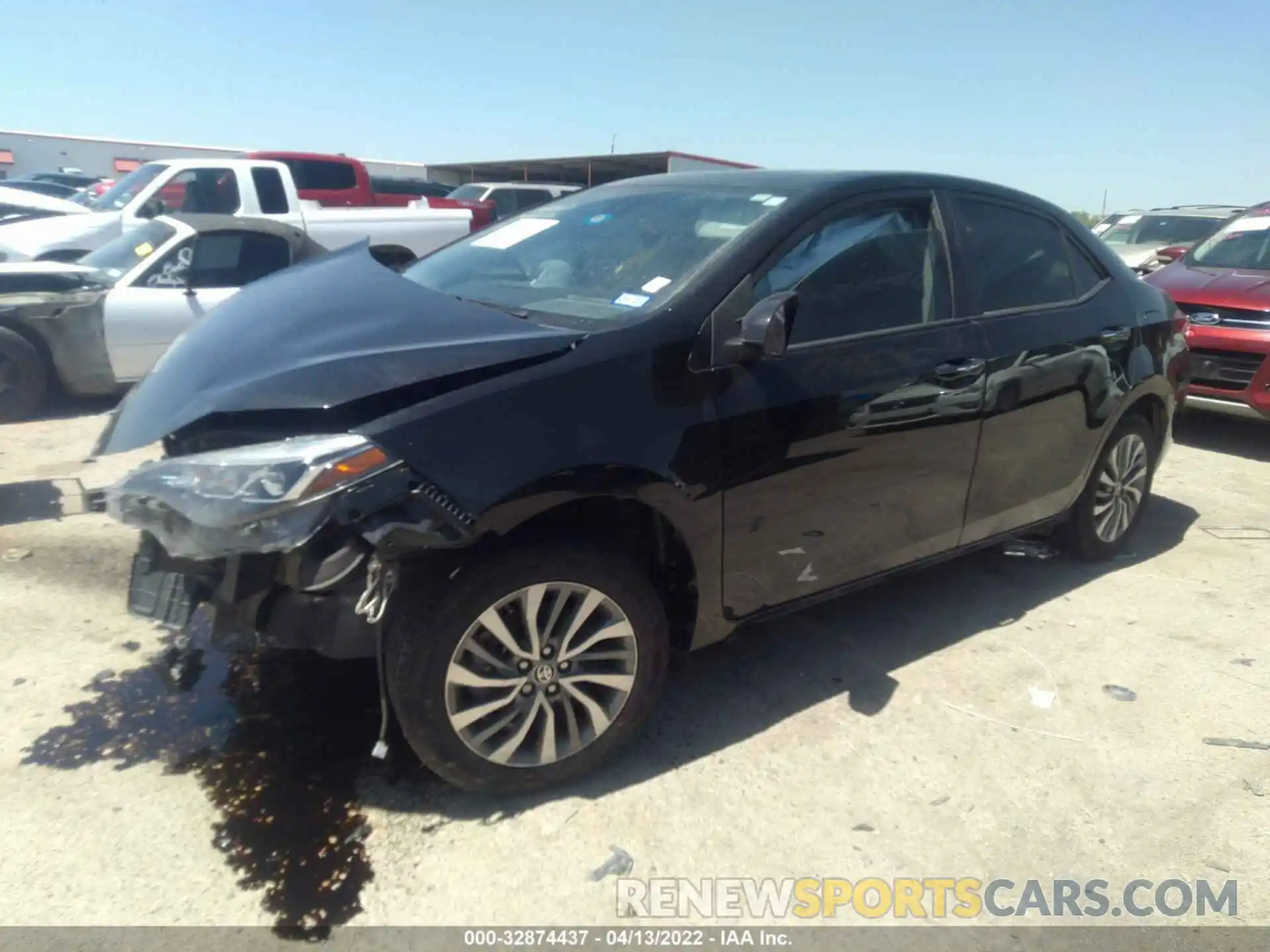 2 Photograph of a damaged car 5YFBURHE3KP876989 TOYOTA COROLLA 2019