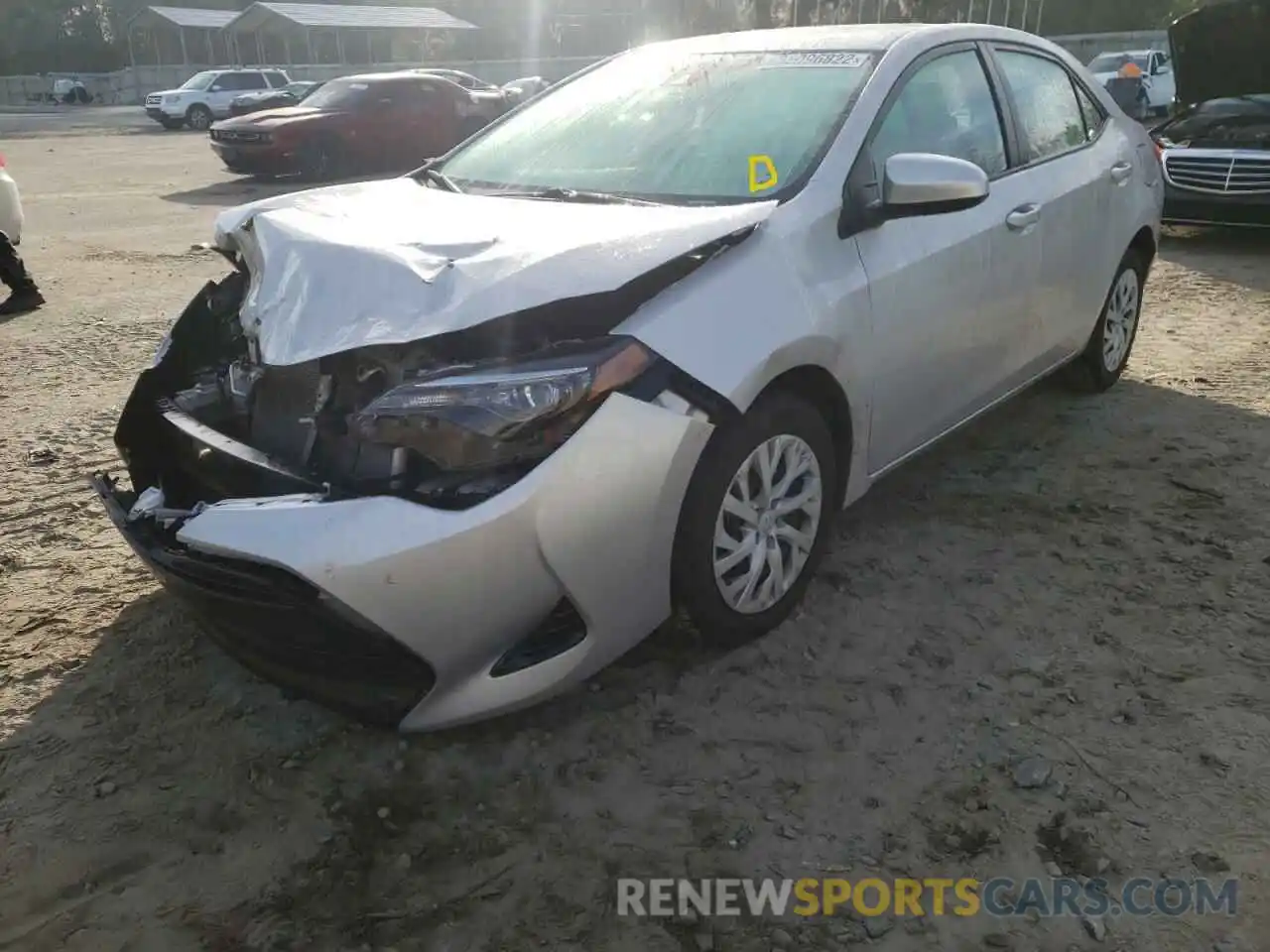 2 Photograph of a damaged car 5YFBURHE3KP877642 TOYOTA COROLLA 2019