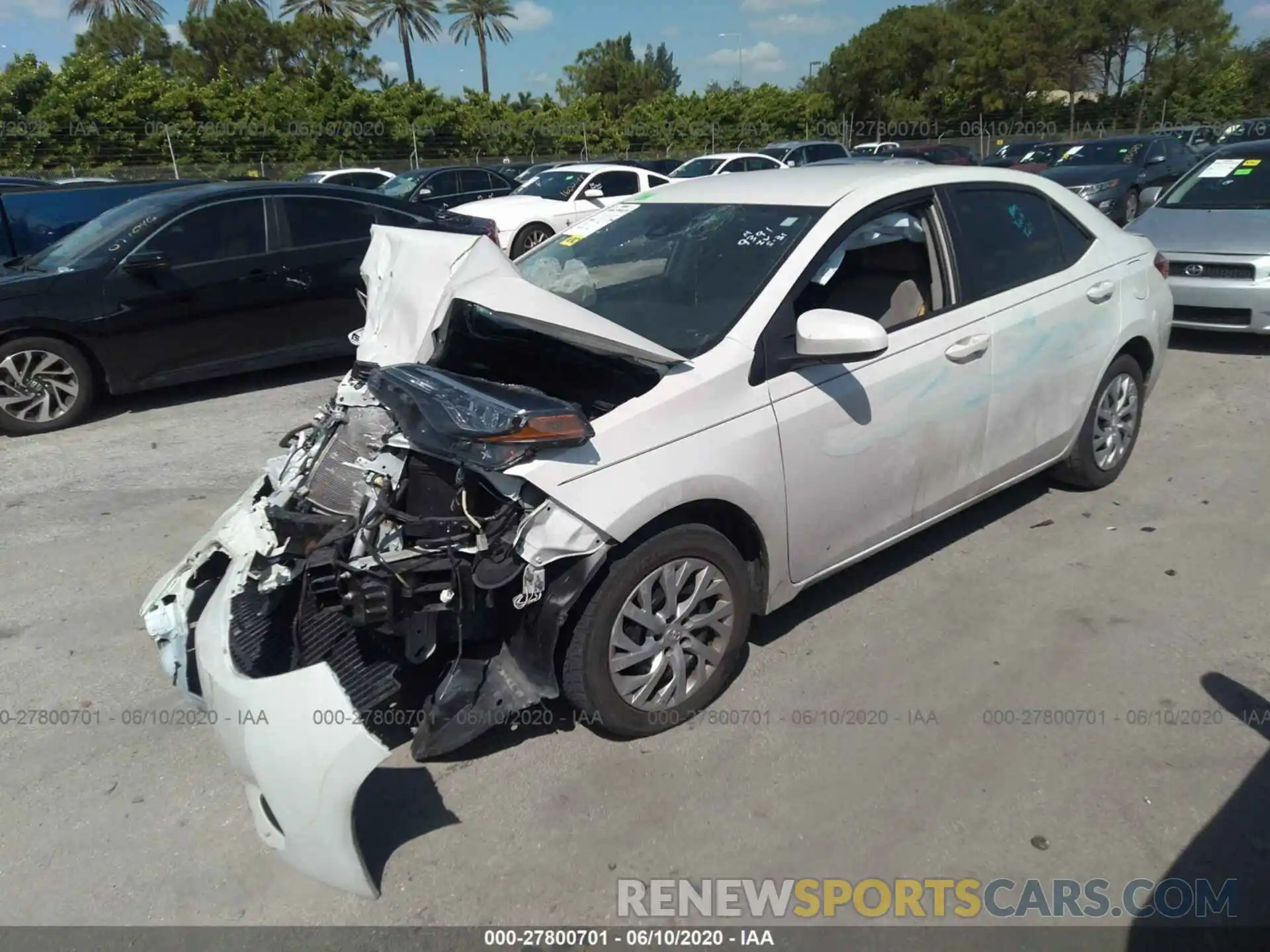 2 Photograph of a damaged car 5YFBURHE3KP879391 TOYOTA COROLLA 2019