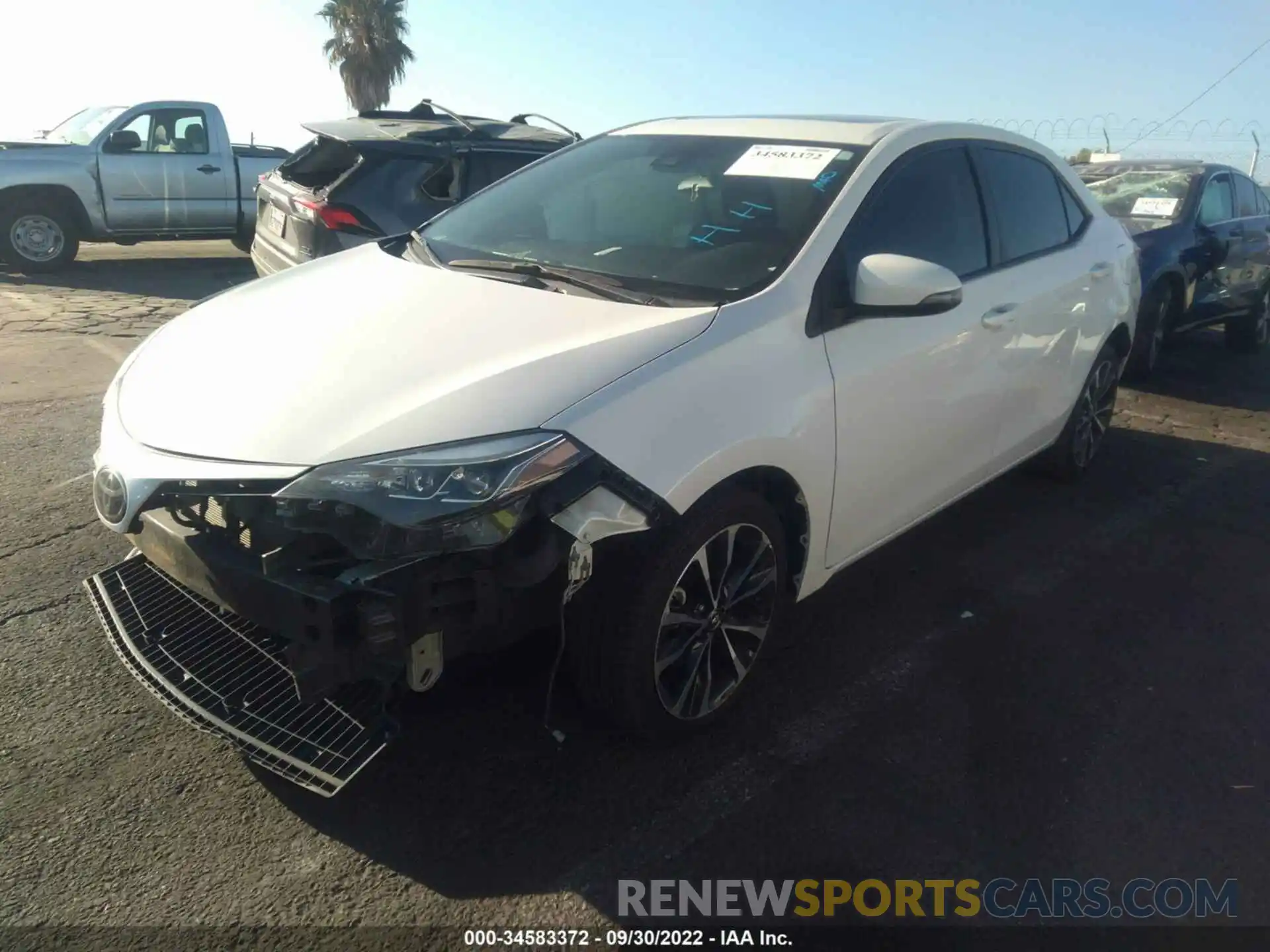 2 Photograph of a damaged car 5YFBURHE3KP880220 TOYOTA COROLLA 2019