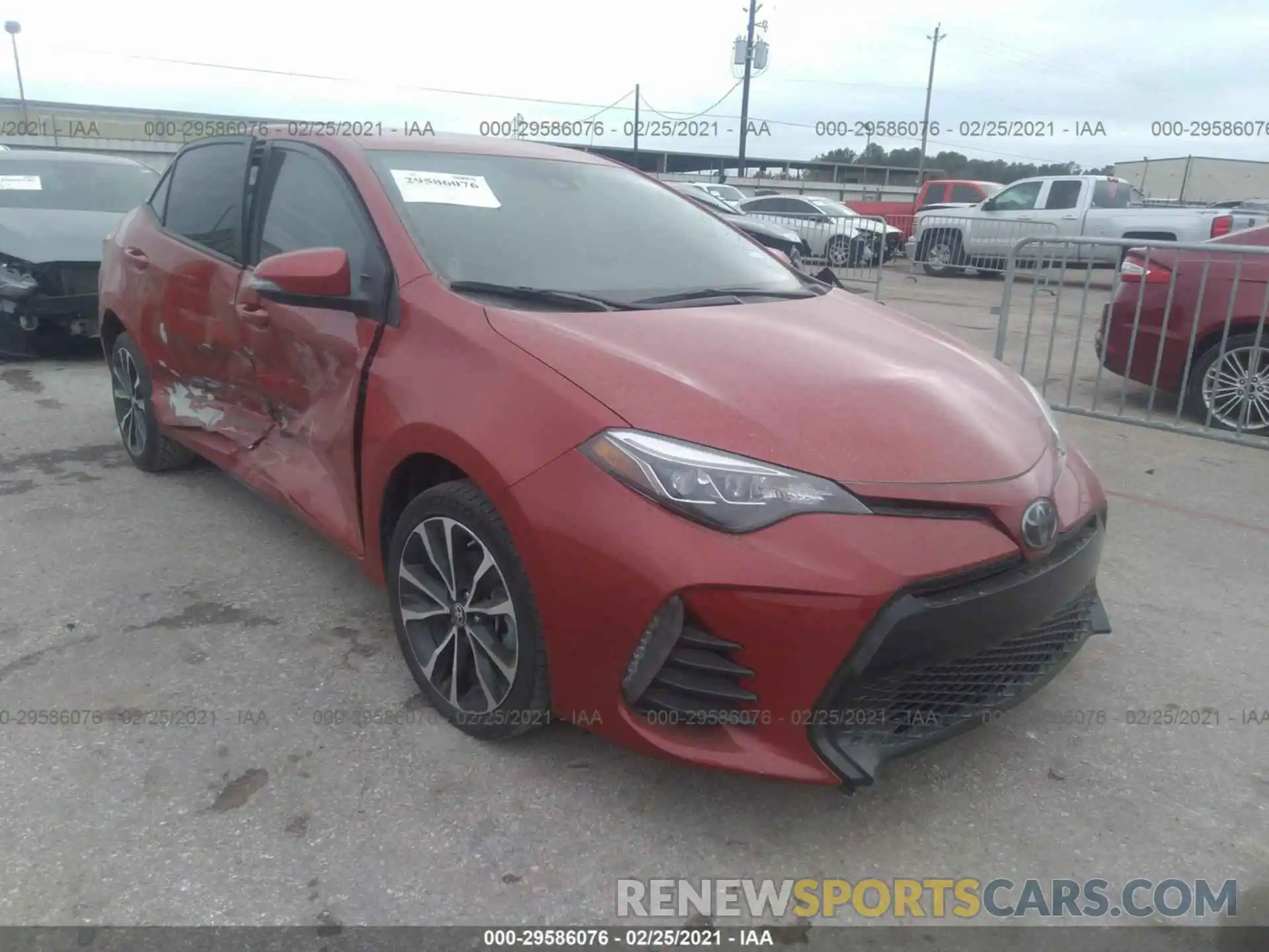 1 Photograph of a damaged car 5YFBURHE3KP880718 TOYOTA COROLLA 2019