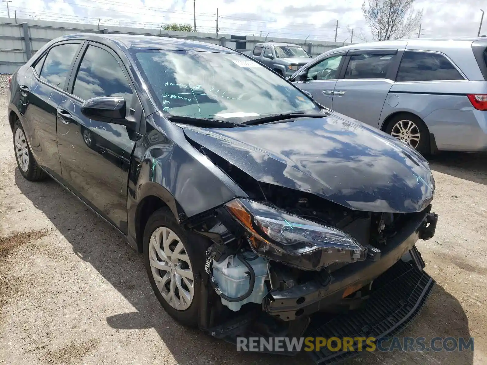 1 Photograph of a damaged car 5YFBURHE3KP881111 TOYOTA COROLLA 2019