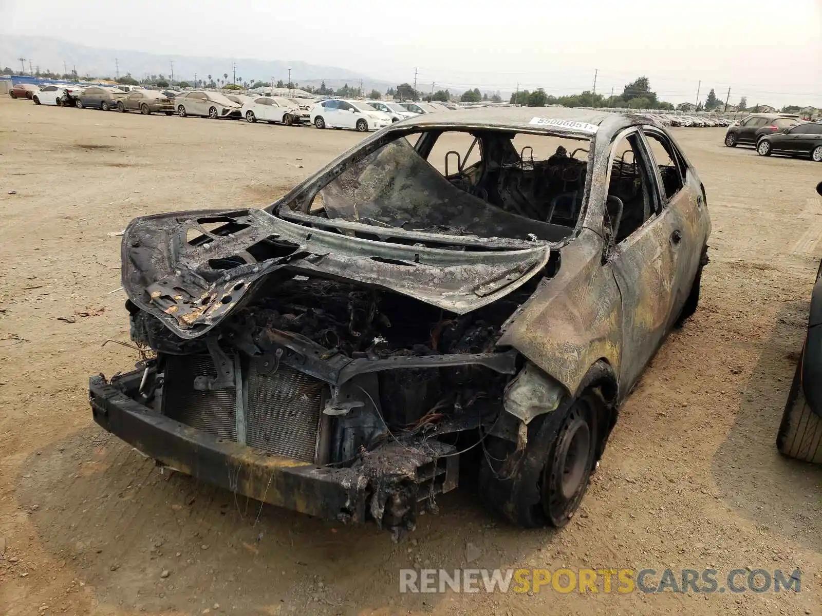 2 Photograph of a damaged car 5YFBURHE3KP881352 TOYOTA COROLLA 2019