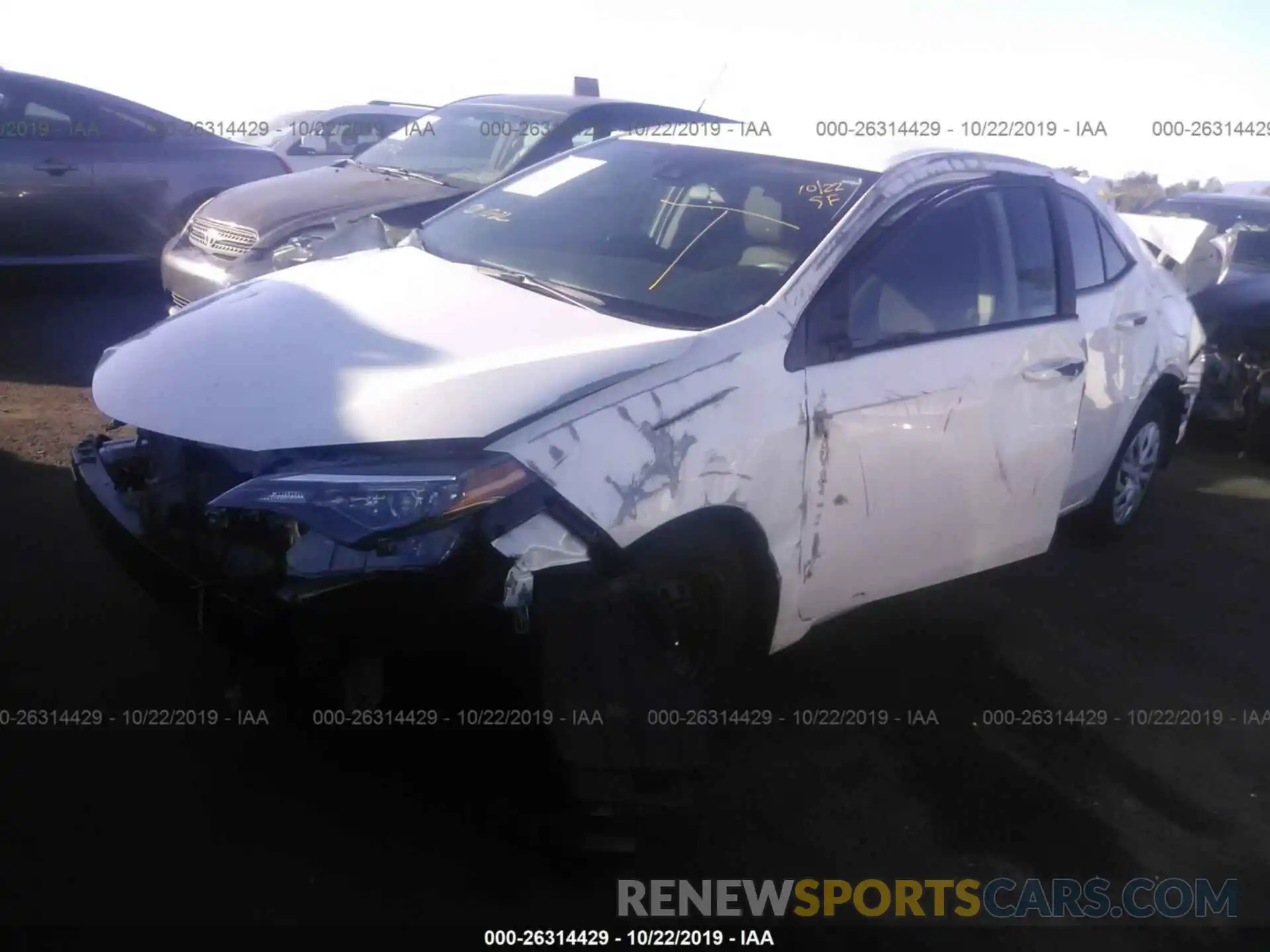 2 Photograph of a damaged car 5YFBURHE3KP881853 TOYOTA COROLLA 2019