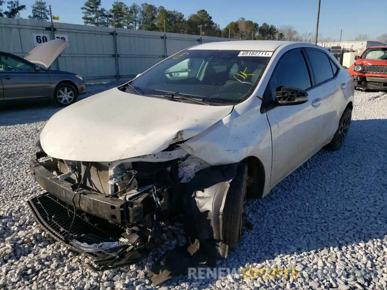 2 Photograph of a damaged car 5YFBURHE3KP882890 TOYOTA COROLLA 2019