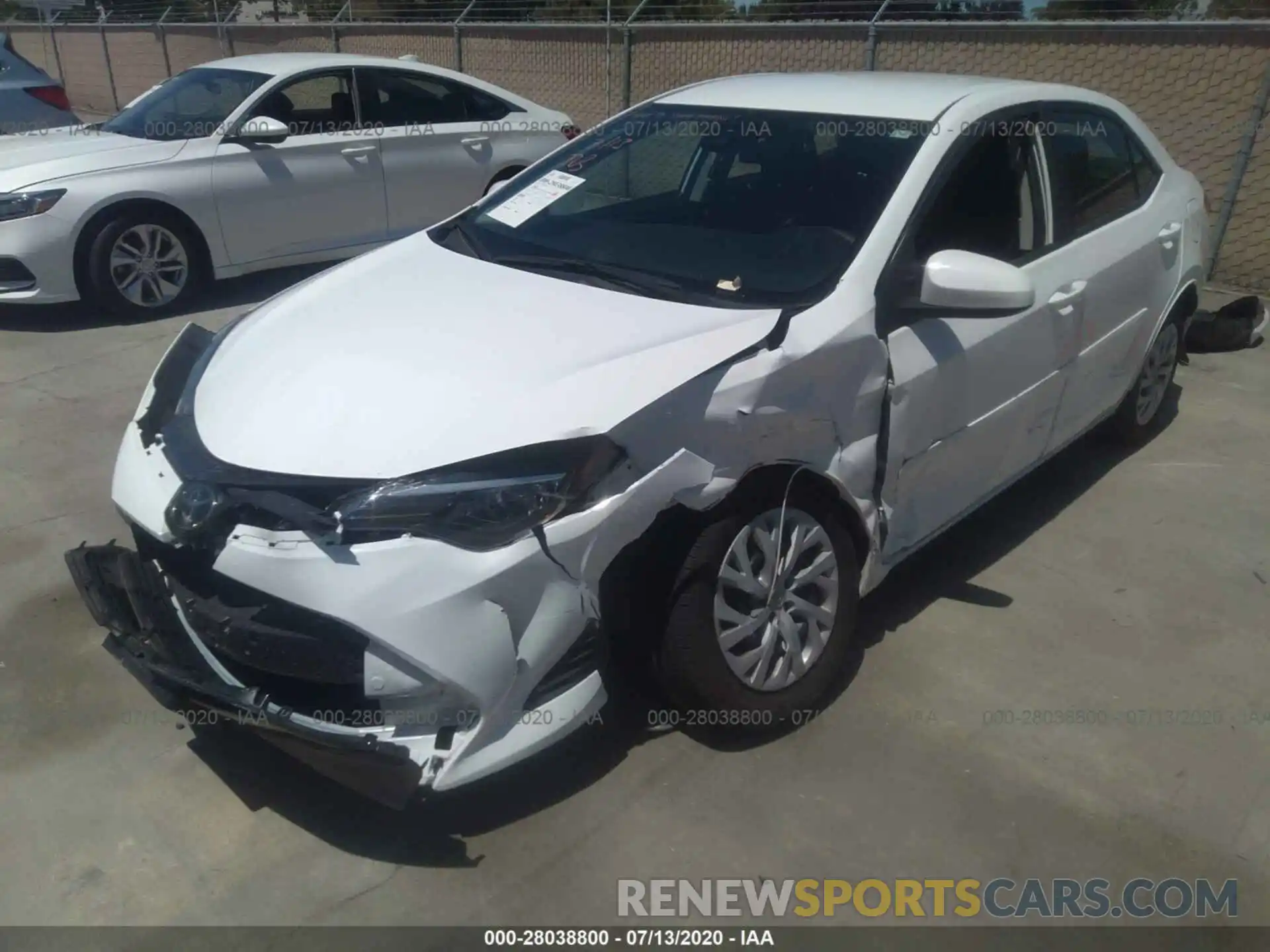 2 Photograph of a damaged car 5YFBURHE3KP883165 TOYOTA COROLLA 2019