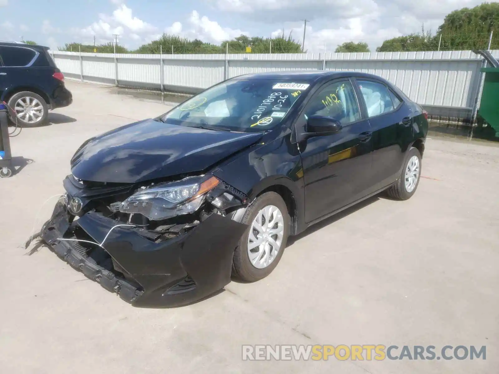 2 Photograph of a damaged car 5YFBURHE3KP884543 TOYOTA COROLLA 2019