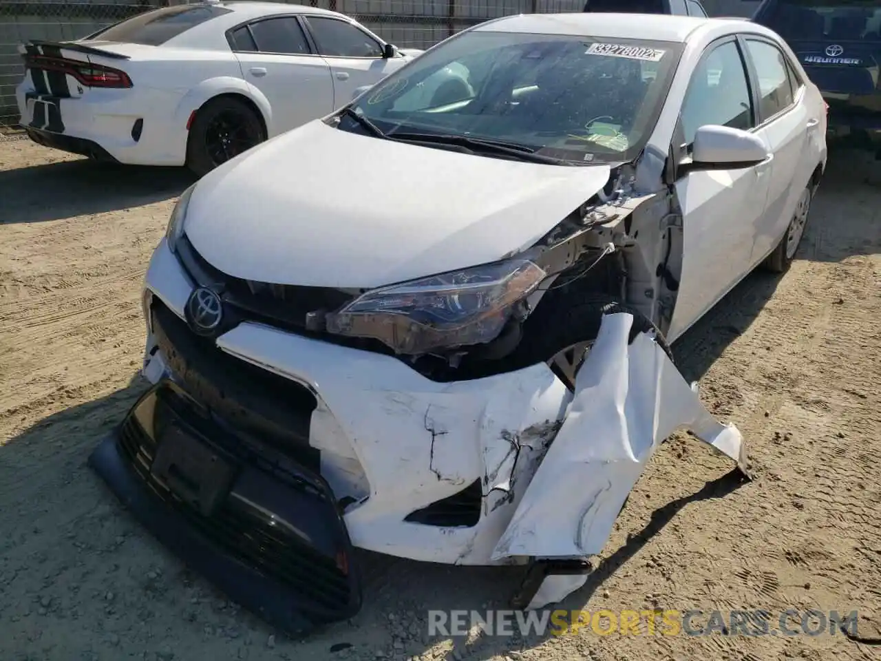 2 Photograph of a damaged car 5YFBURHE3KP885014 TOYOTA COROLLA 2019