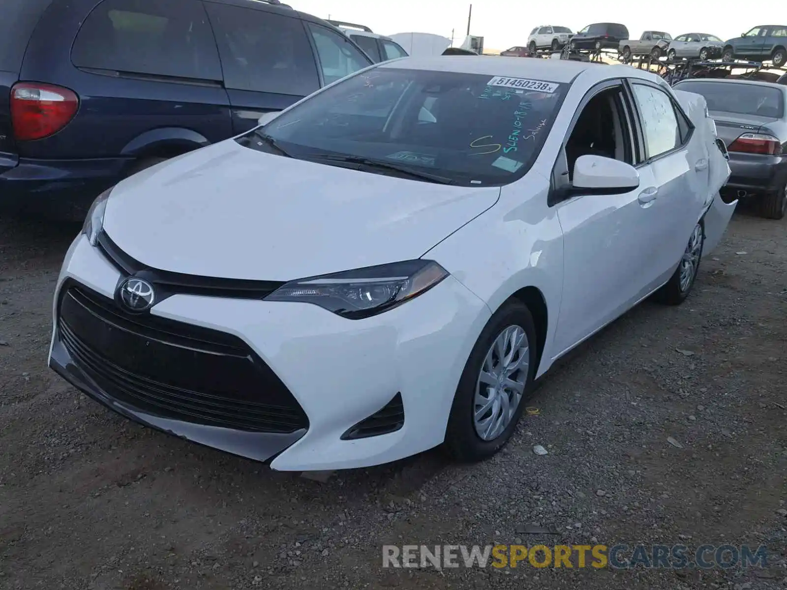 2 Photograph of a damaged car 5YFBURHE3KP885093 TOYOTA COROLLA 2019