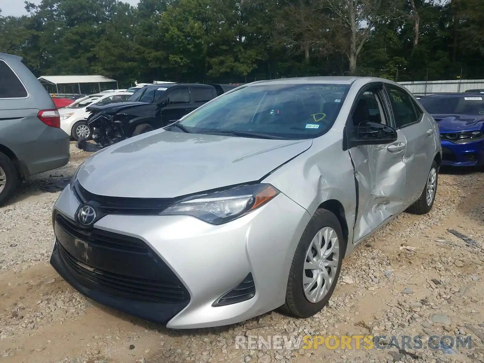 2 Photograph of a damaged car 5YFBURHE3KP885319 TOYOTA COROLLA 2019