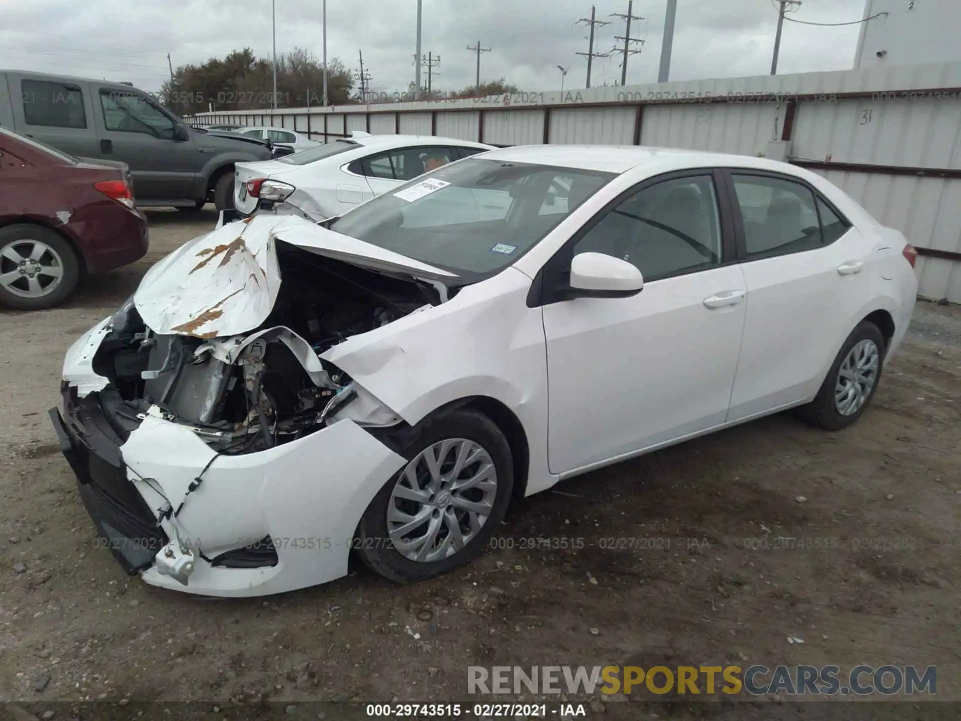 2 Photograph of a damaged car 5YFBURHE3KP885997 TOYOTA COROLLA 2019