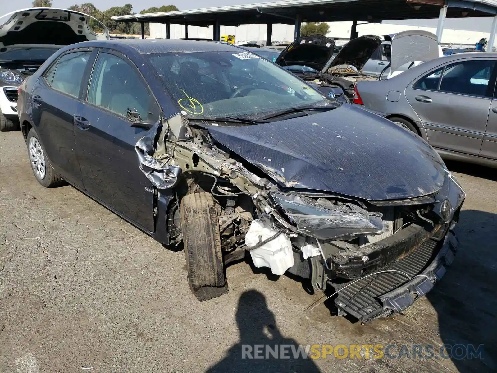 1 Photograph of a damaged car 5YFBURHE3KP886664 TOYOTA COROLLA 2019