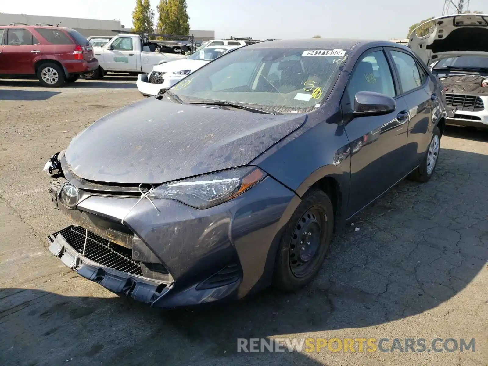 2 Photograph of a damaged car 5YFBURHE3KP886664 TOYOTA COROLLA 2019