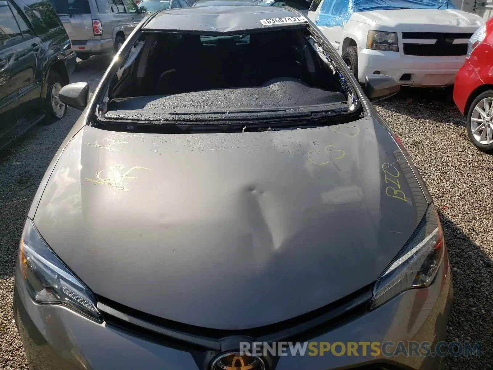 9 Photograph of a damaged car 5YFBURHE3KP887345 TOYOTA COROLLA 2019