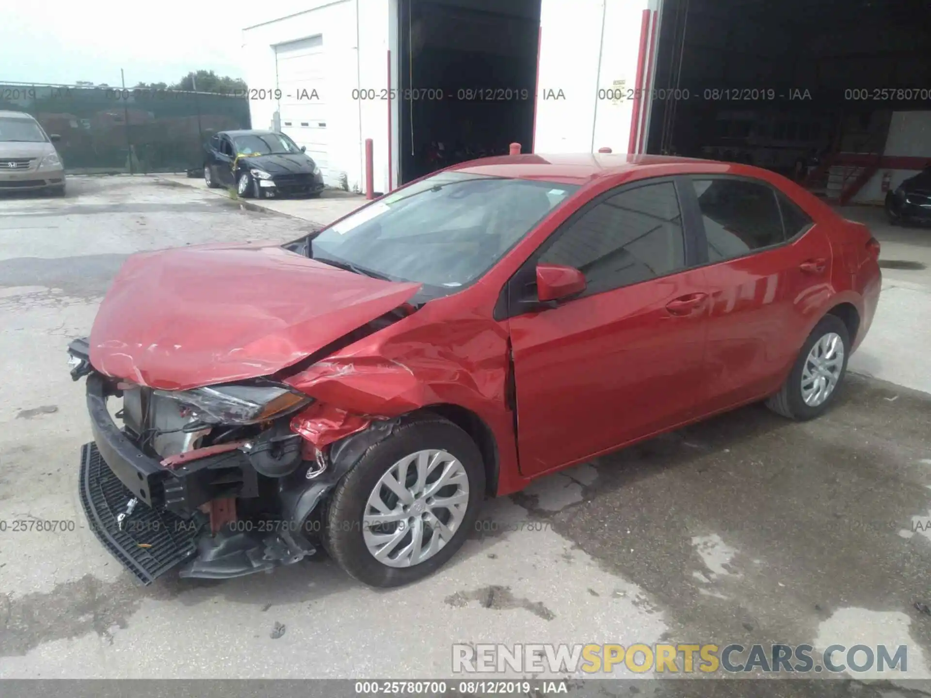 2 Photograph of a damaged car 5YFBURHE3KP888608 TOYOTA COROLLA 2019