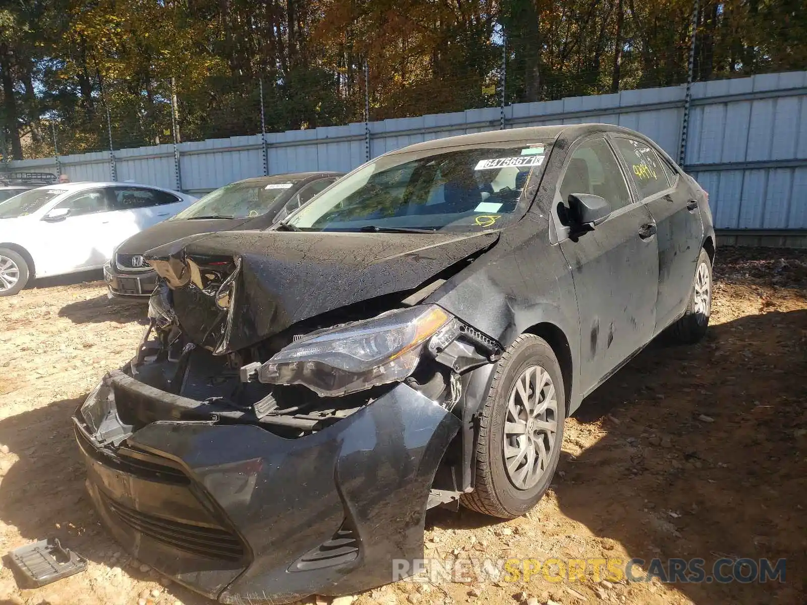 2 Photograph of a damaged car 5YFBURHE3KP888690 TOYOTA COROLLA 2019