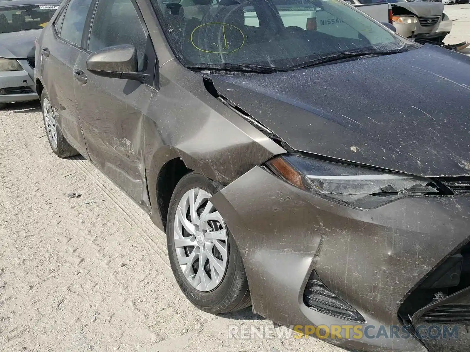 9 Photograph of a damaged car 5YFBURHE3KP888818 TOYOTA COROLLA 2019