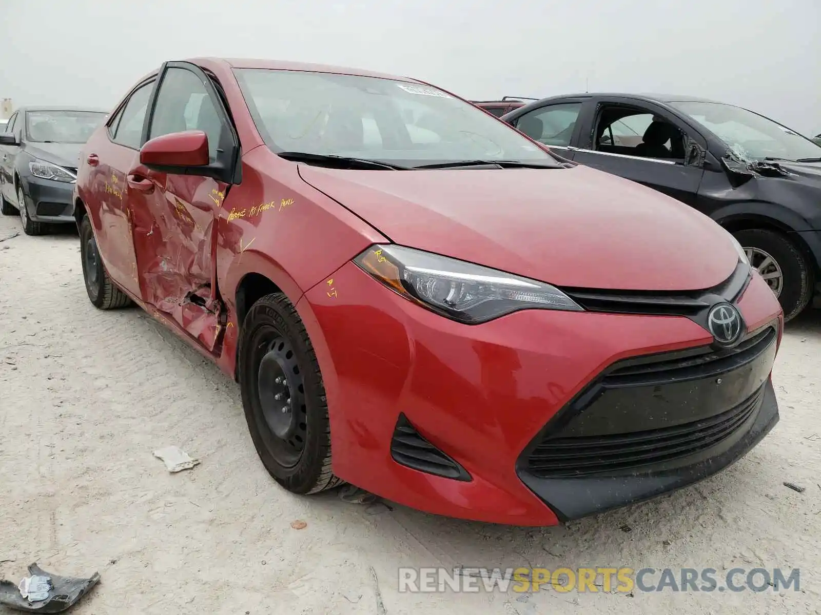 1 Photograph of a damaged car 5YFBURHE3KP889273 TOYOTA COROLLA 2019