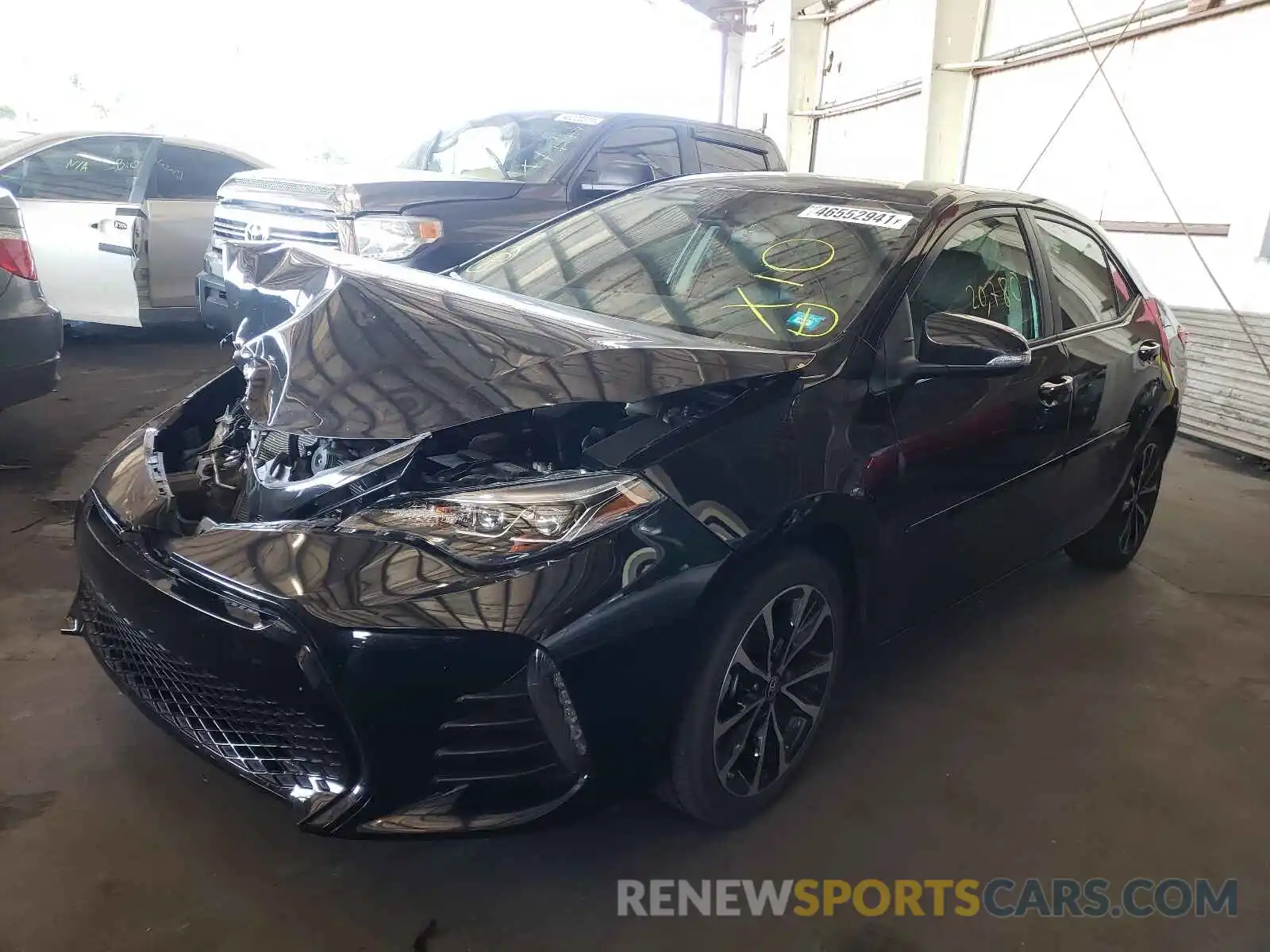 2 Photograph of a damaged car 5YFBURHE3KP889905 TOYOTA COROLLA 2019