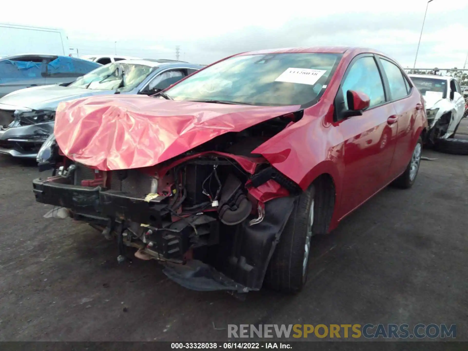 2 Photograph of a damaged car 5YFBURHE3KP890620 TOYOTA COROLLA 2019