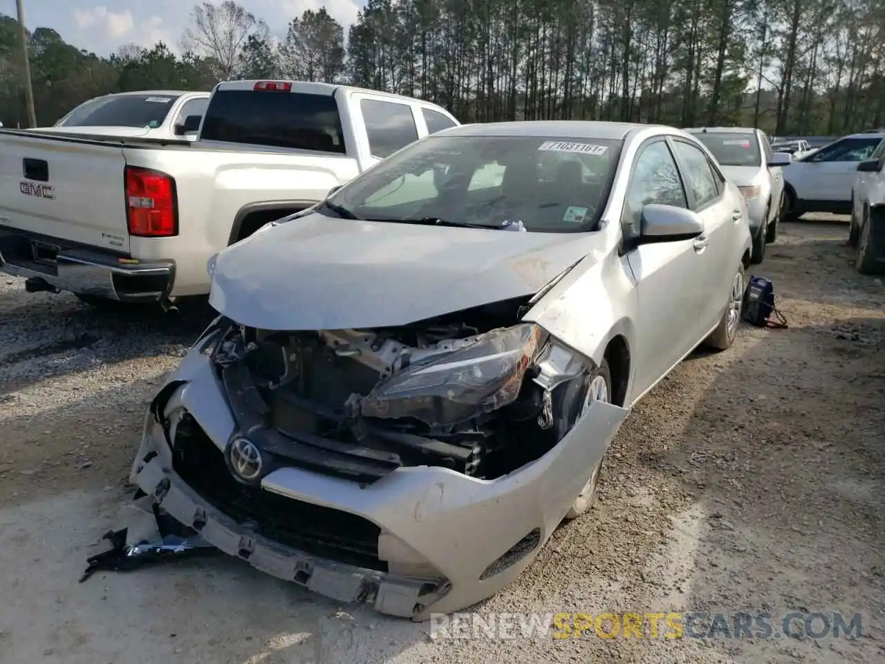 2 Photograph of a damaged car 5YFBURHE3KP891363 TOYOTA COROLLA 2019