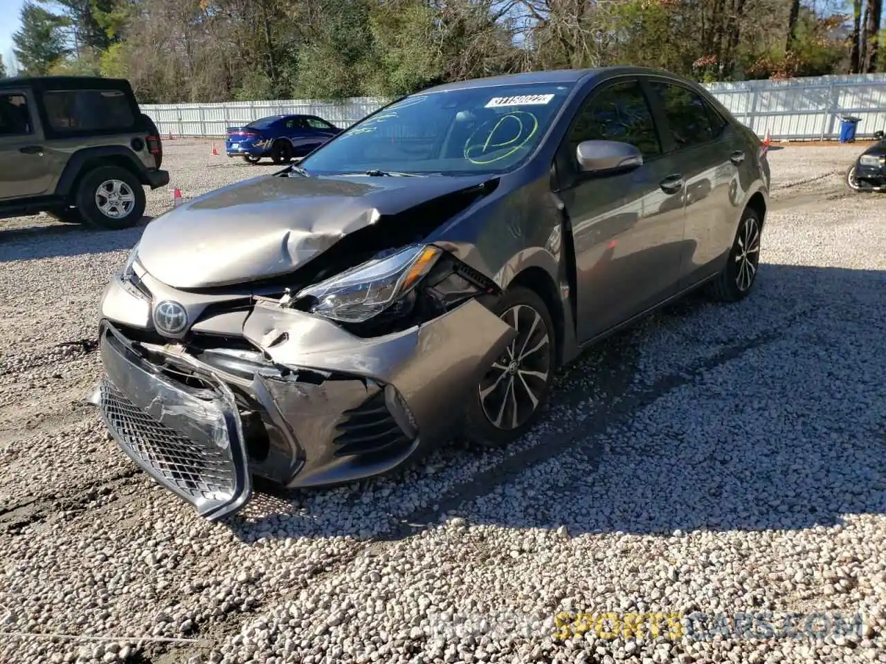 2 Photograph of a damaged car 5YFBURHE3KP892206 TOYOTA COROLLA 2019