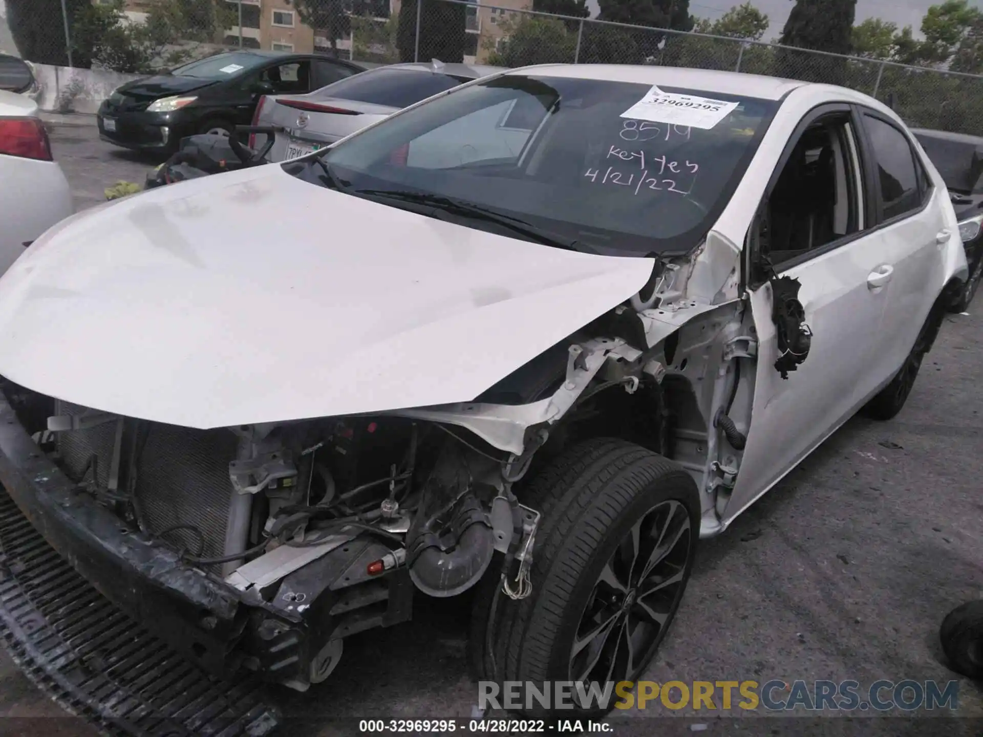 2 Photograph of a damaged car 5YFBURHE3KP892397 TOYOTA COROLLA 2019