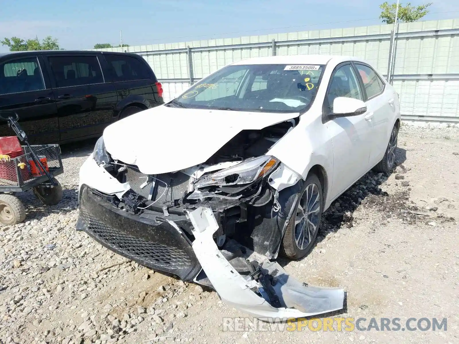 2 Photograph of a damaged car 5YFBURHE3KP892786 TOYOTA COROLLA 2019