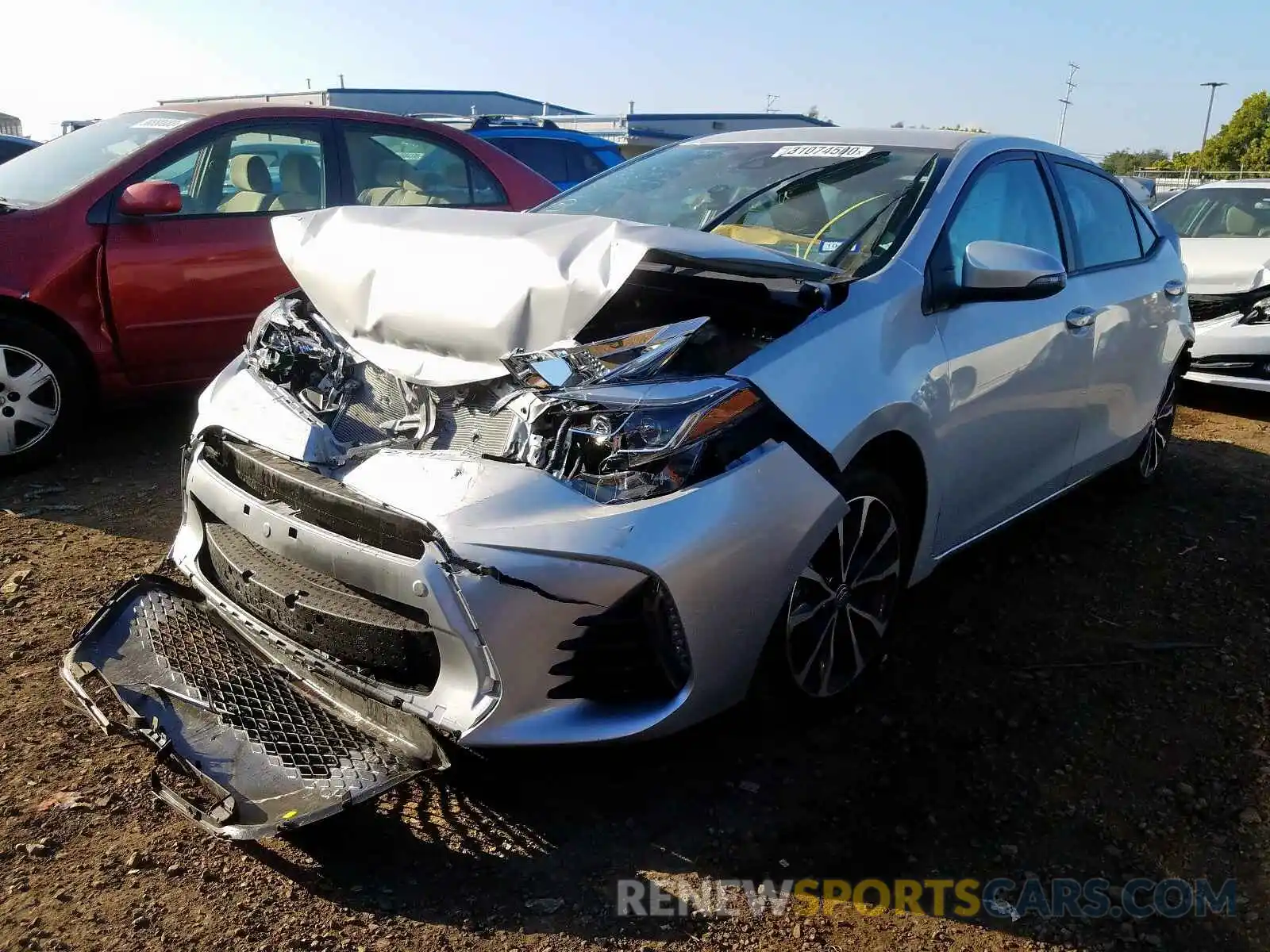 2 Photograph of a damaged car 5YFBURHE3KP892979 TOYOTA COROLLA 2019