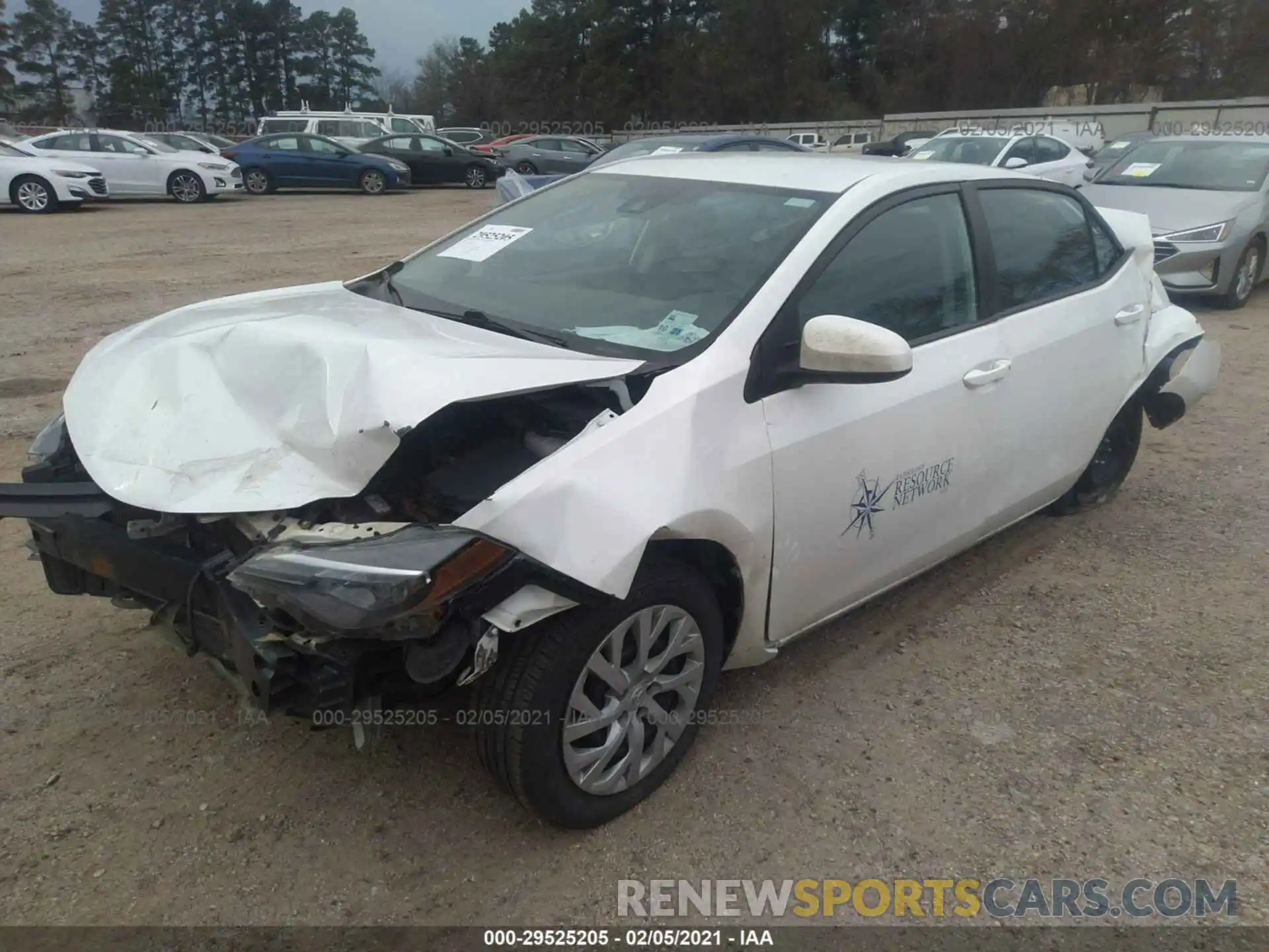 2 Photograph of a damaged car 5YFBURHE3KP893226 TOYOTA COROLLA 2019