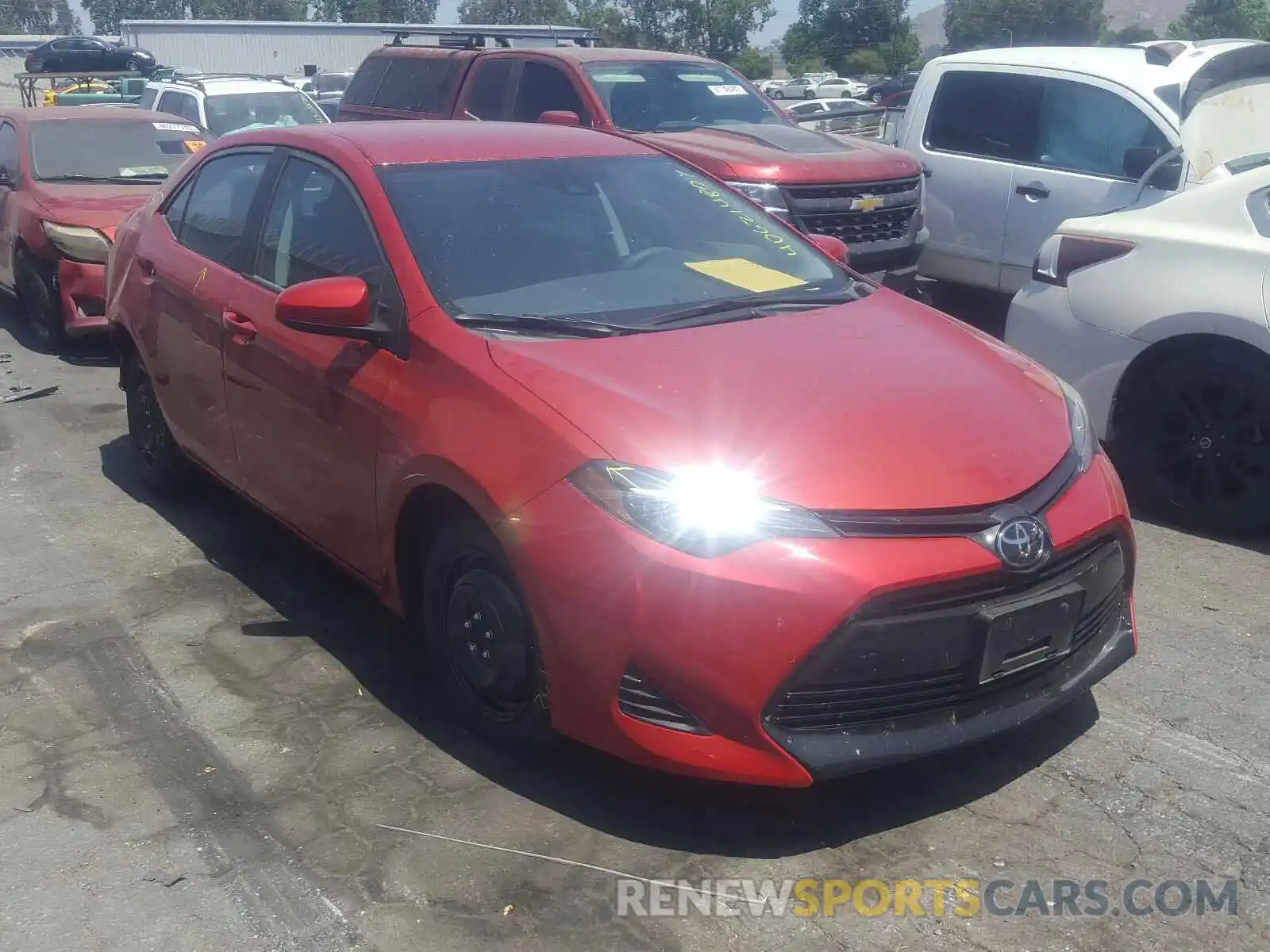 1 Photograph of a damaged car 5YFBURHE3KP893369 TOYOTA COROLLA 2019