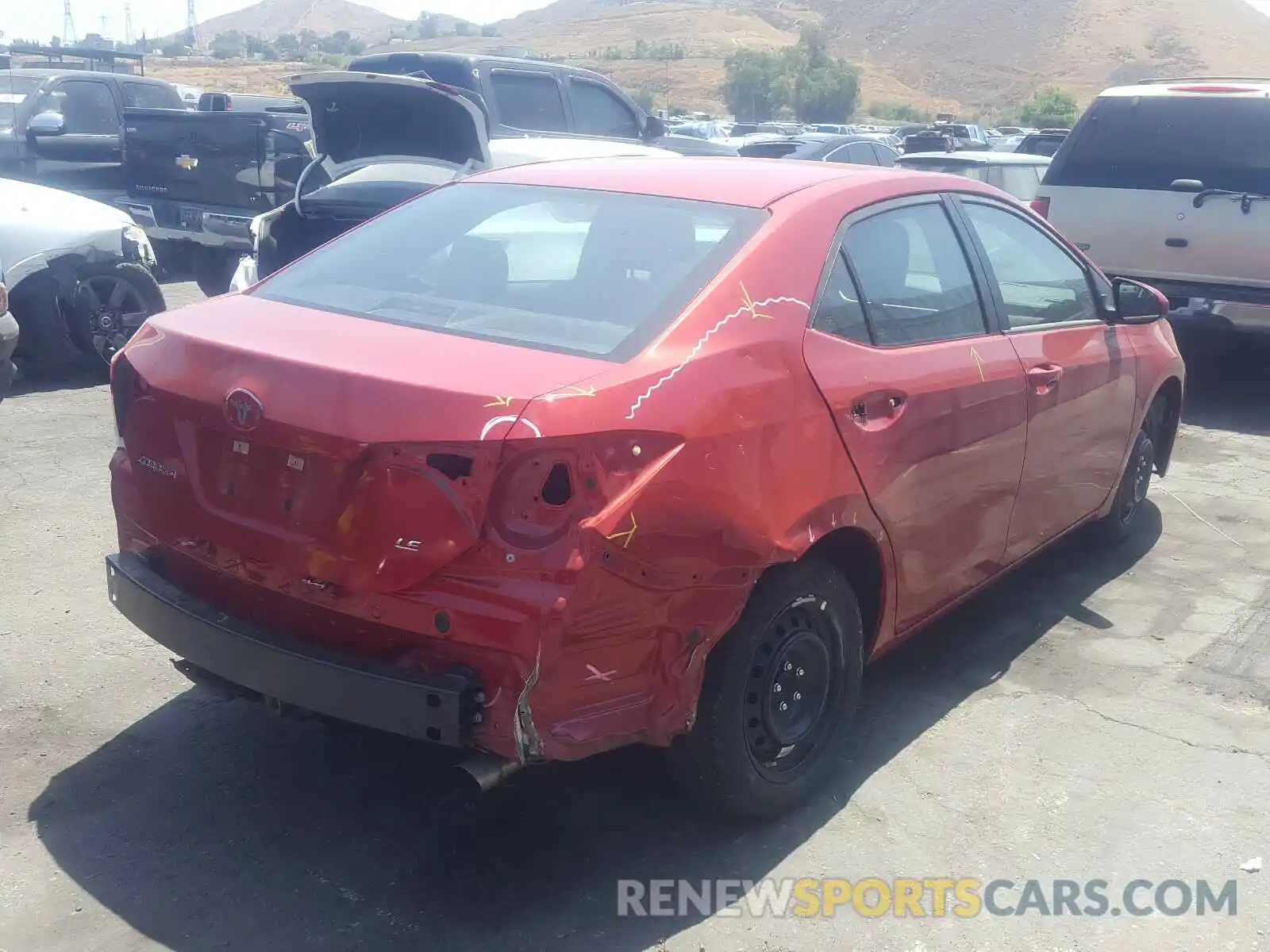 4 Photograph of a damaged car 5YFBURHE3KP893369 TOYOTA COROLLA 2019