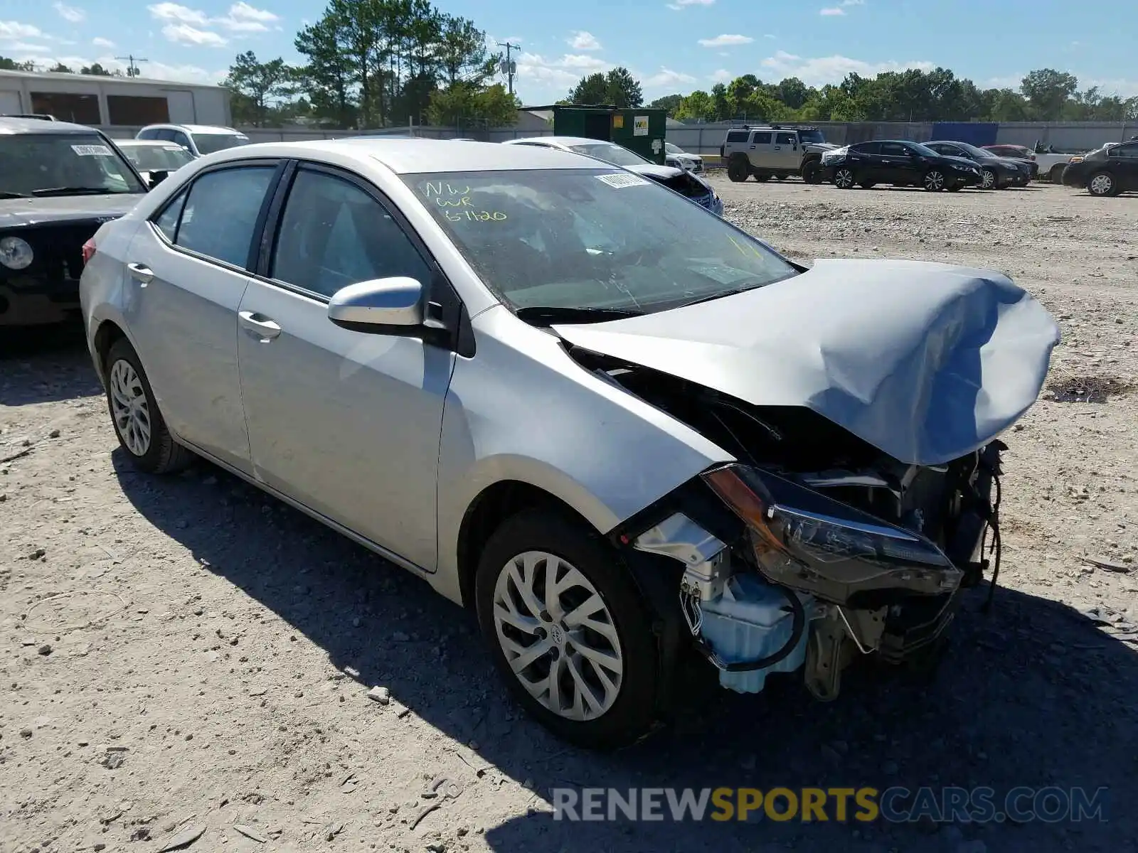 1 Photograph of a damaged car 5YFBURHE3KP893419 TOYOTA COROLLA 2019