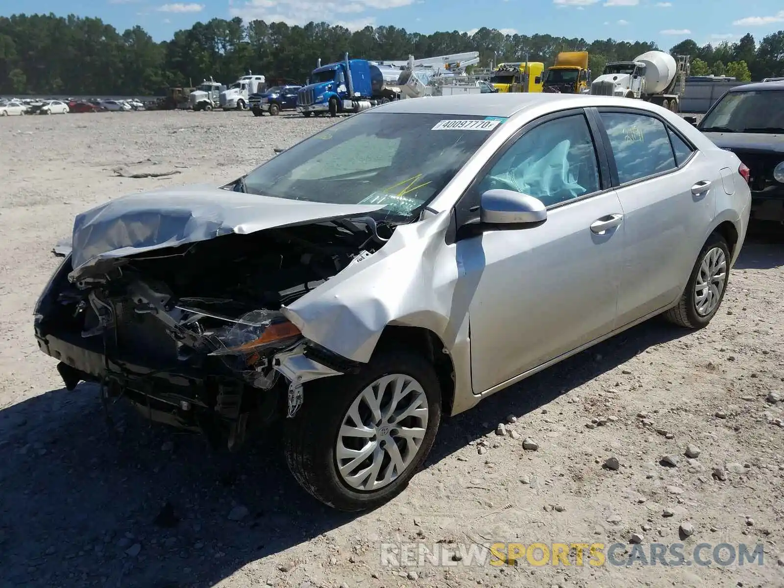 2 Photograph of a damaged car 5YFBURHE3KP893419 TOYOTA COROLLA 2019