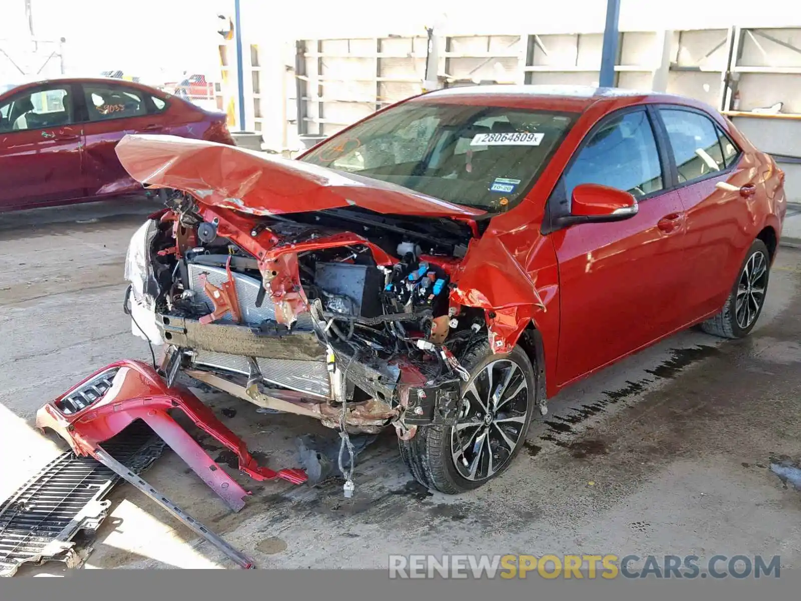 2 Photograph of a damaged car 5YFBURHE3KP893548 TOYOTA COROLLA 2019