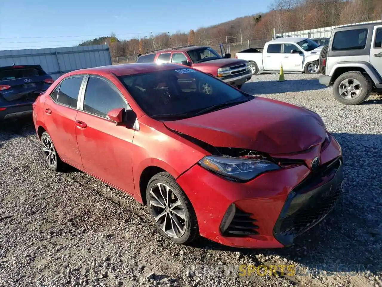 1 Photograph of a damaged car 5YFBURHE3KP893615 TOYOTA COROLLA 2019