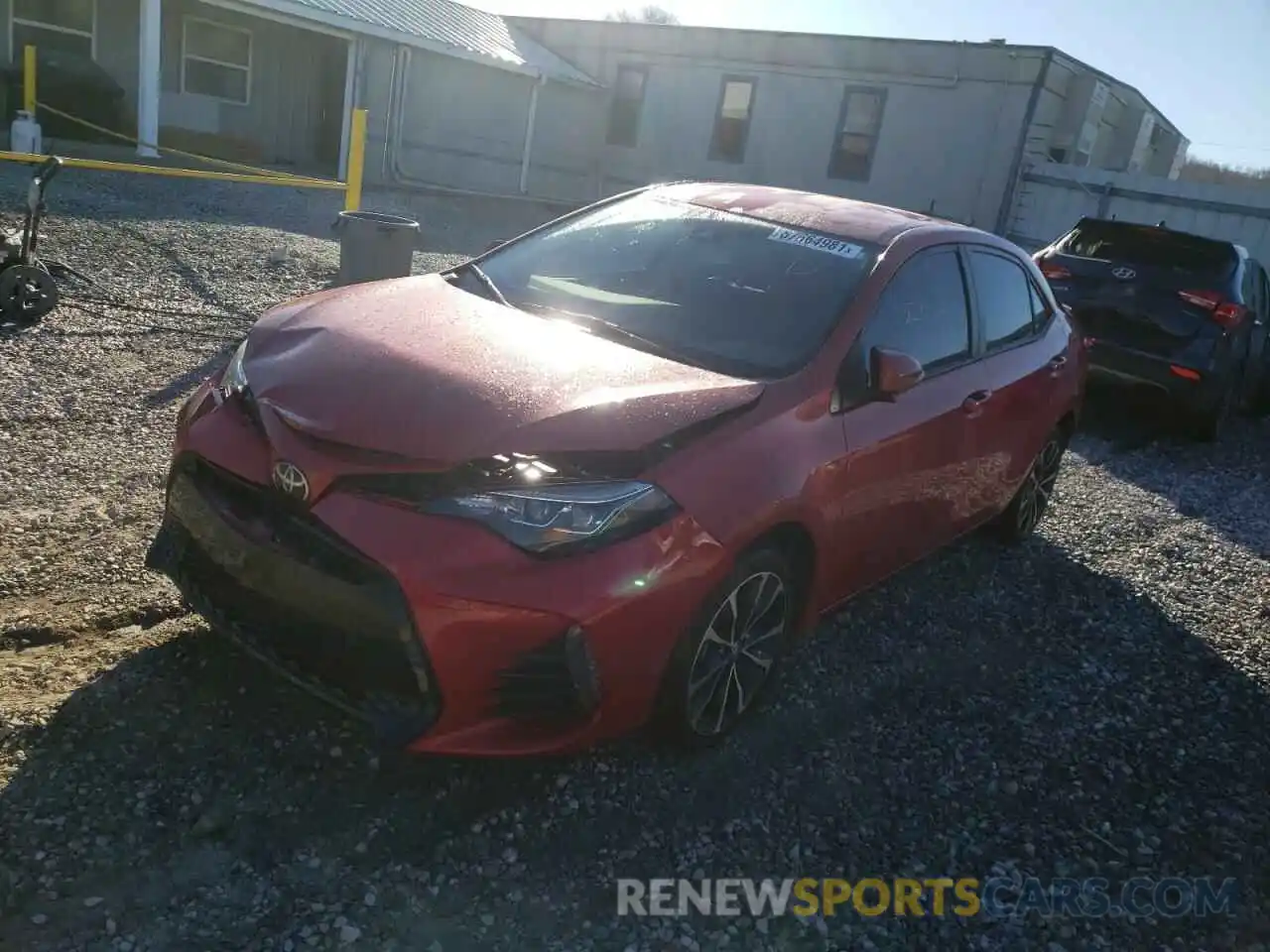 2 Photograph of a damaged car 5YFBURHE3KP893615 TOYOTA COROLLA 2019