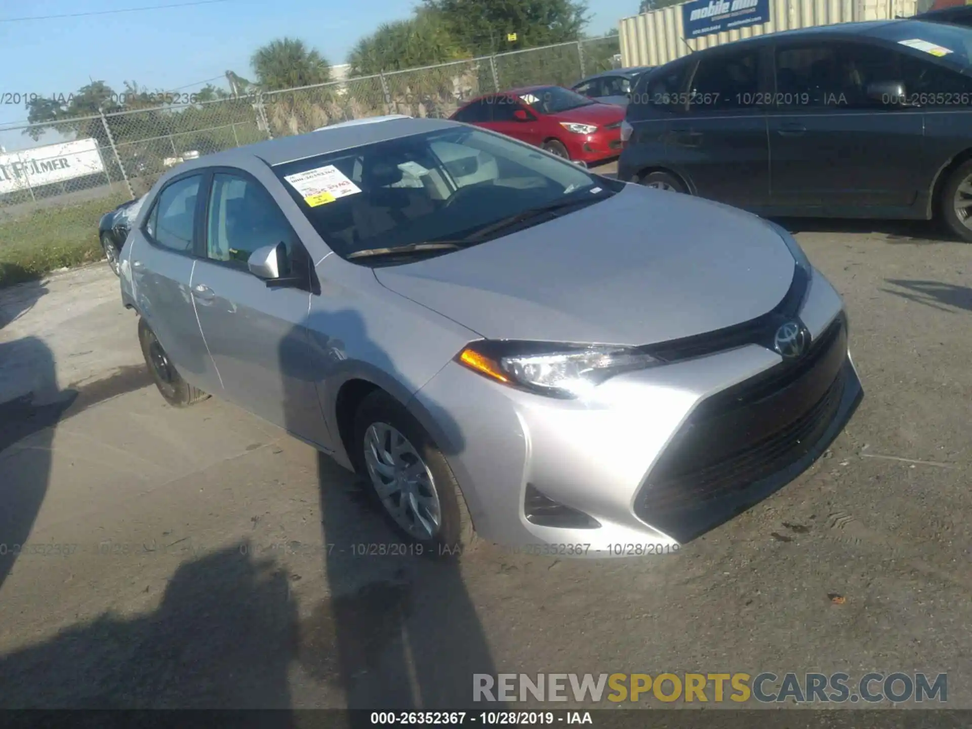 1 Photograph of a damaged car 5YFBURHE3KP894229 TOYOTA COROLLA 2019